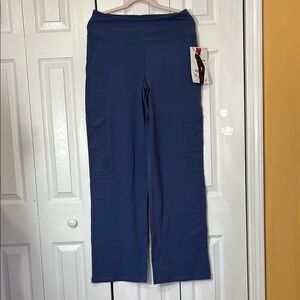 Navy Blue Wide Leg Pants with Relaxed Fit